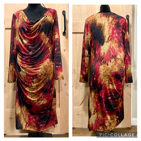 Coldwater Creek Dresses & Skirts - Coldwater Creek Multicolor Women's Dress Long Sleeve L 14-16